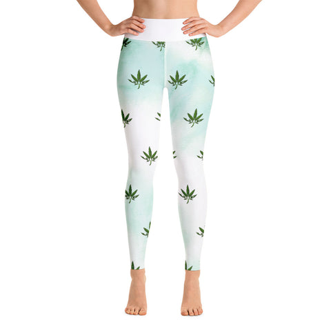 Lotto Leaf Pattern Faded Yoga Leggings